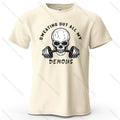 Skull Graphic Oversized Gym T-Shirt