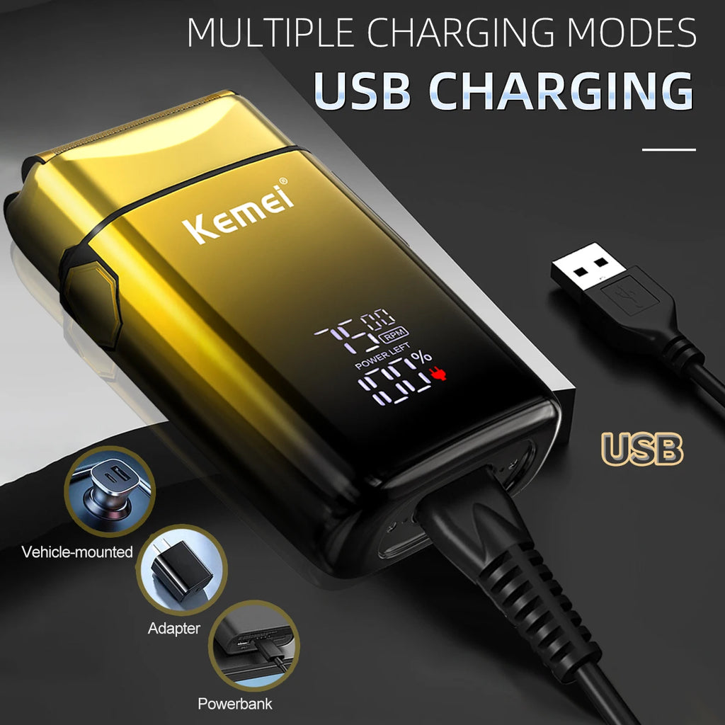 Rechargeable Electric Shaver for Men - detail view