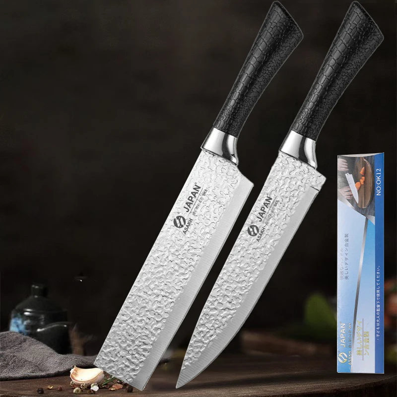 Kitchen knife forged from stainless steel, Japanese-style. Kitchen accessories suitable for chefs for cutting meat and fruits