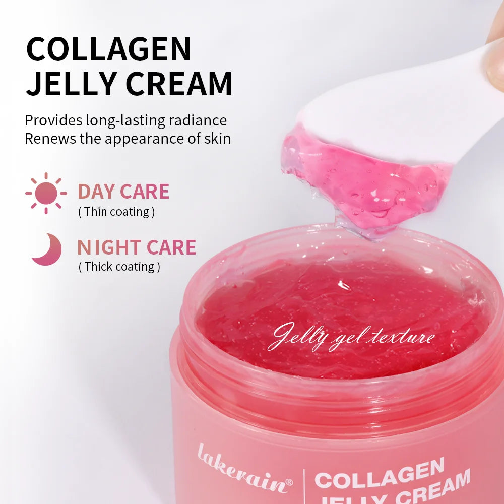 Hydrating Collagen Jelly Facial Cream Niacinamide Hydrolyzed Collagen Soothing Firmness Long Lasting Moisturizer Daily Skincare