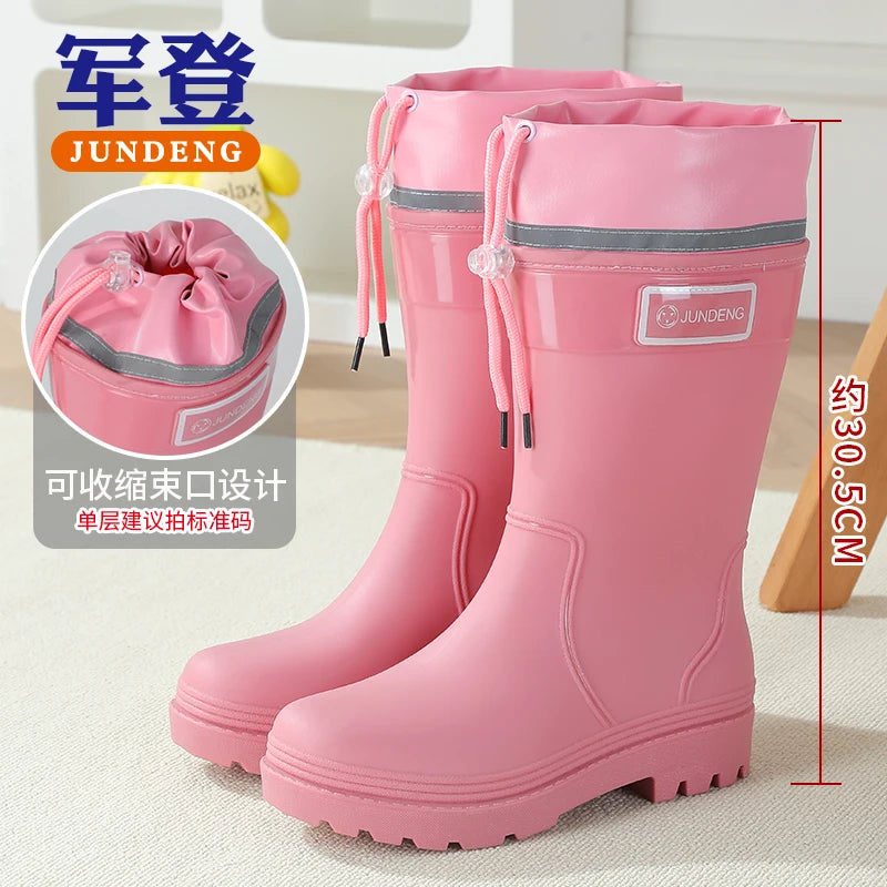 Women's Mid-Calf Waterproof Rain Boots