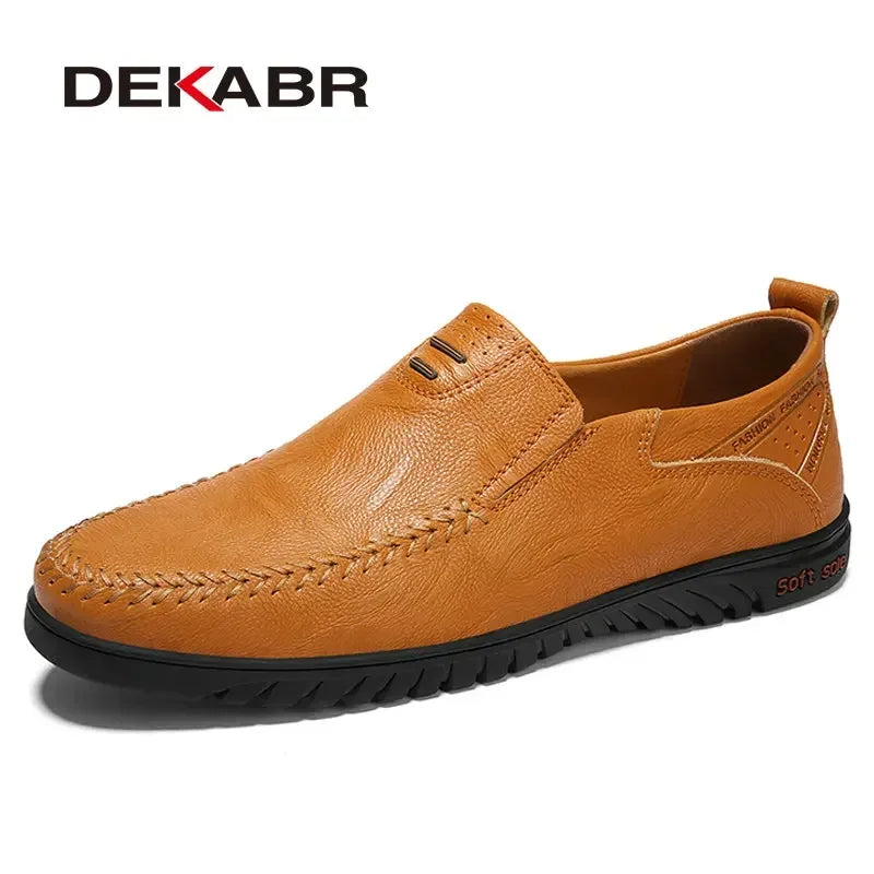 Men's Genuine Leather Slip-On Loafers