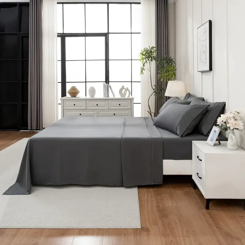 Bamboo Cooling Queen Sheet Set - detail view