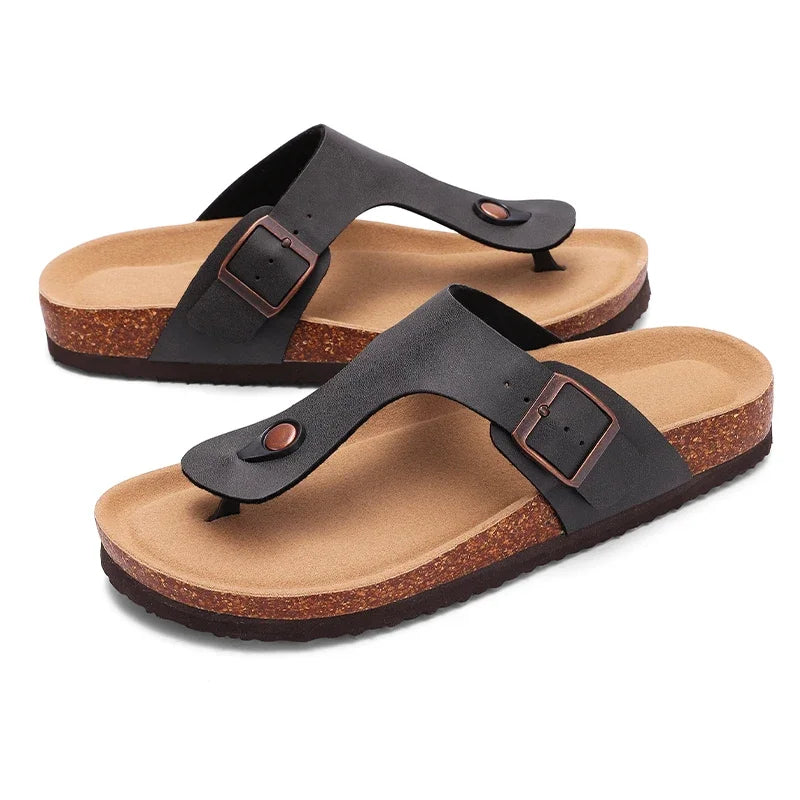 Cork Suede Mules Slippers