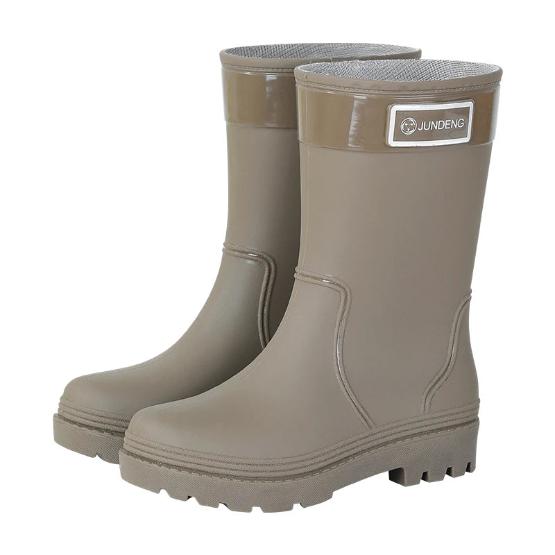 Women's Mid-Calf Waterproof Rain Boots