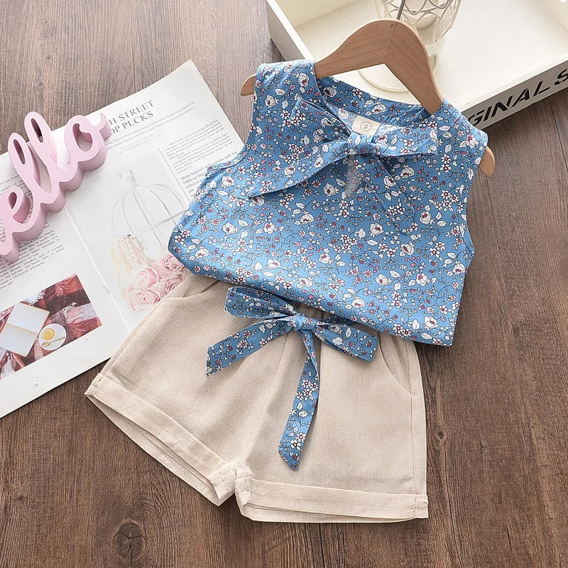 Baby Girls' Vest & Shorts Set