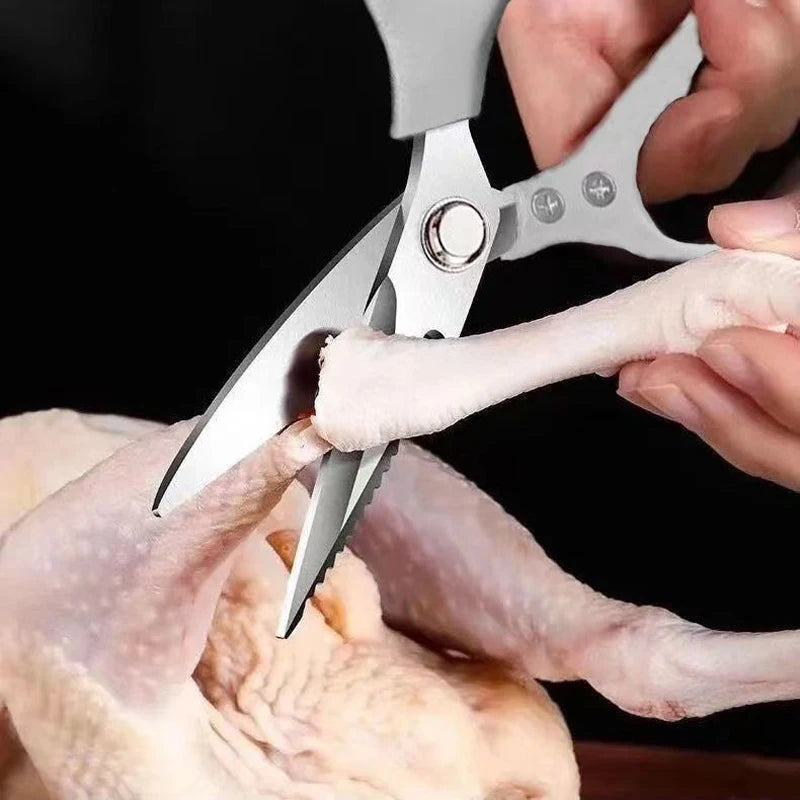 Kitchen Stainless Steel Kitchen Scissors - Suitable For Home Use For Cutting Chicken Bones Meat And Fish - Large Scissors