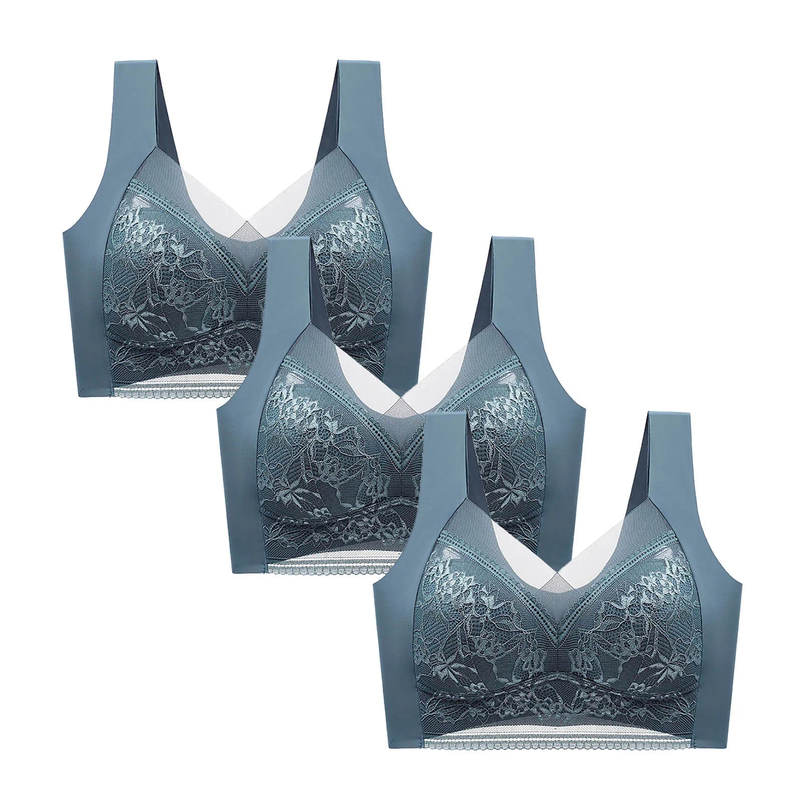 3-Piece Lace Push-Up Bra Set