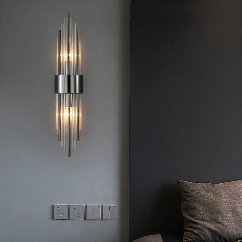 Luxury Gold LED Wall Sconce - detail view