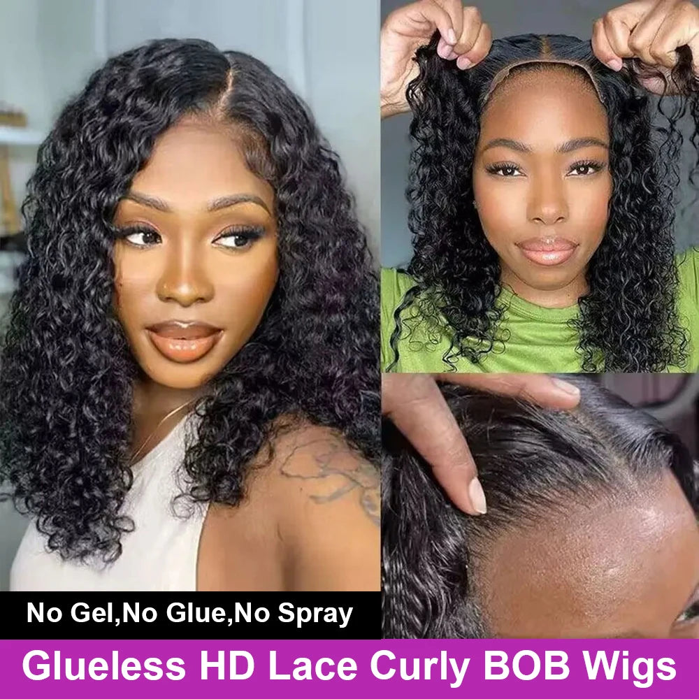 Glueless Water Wave Bob Wig - alternate view
