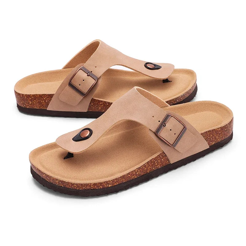 Cork Suede Mules Slippers