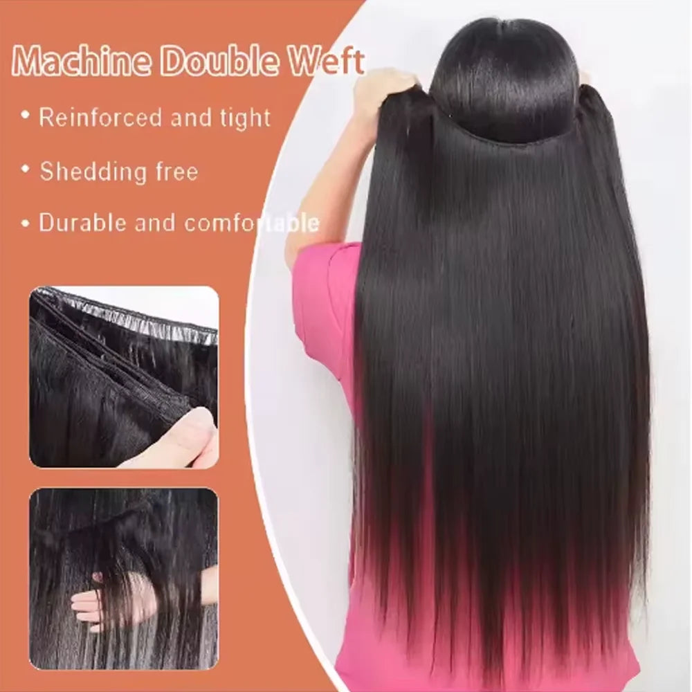 32-Inch Brazilian Straight Human Hair Bundles - detail view