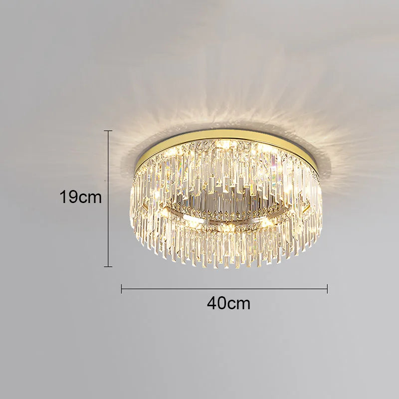 Round Crystal Ceiling Lamp