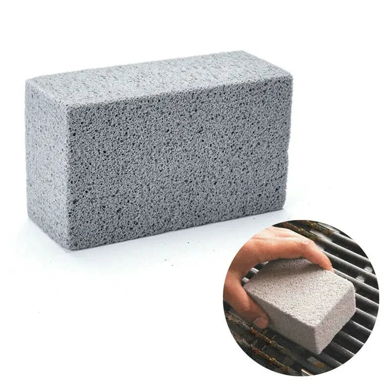 BBQ Grill Cleaning Brush with Pumice Block - detail view