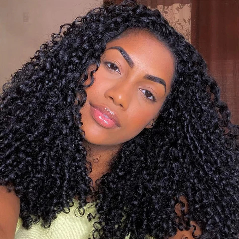 Pixie Afro Curly Human Hair Bundles