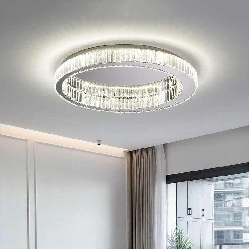 Round Crystal Ceiling Lamp, Luxury - alternate view