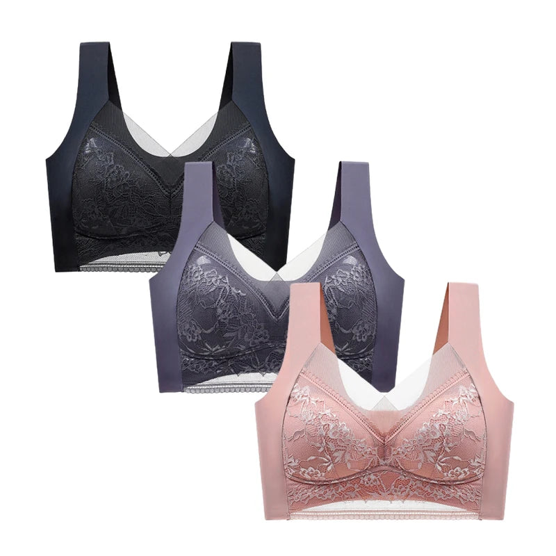 3-Piece Lace Push-Up Bra Set