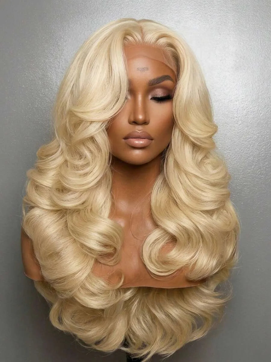 HD Lace Frontal Wig, Honey Blonde Body Wave