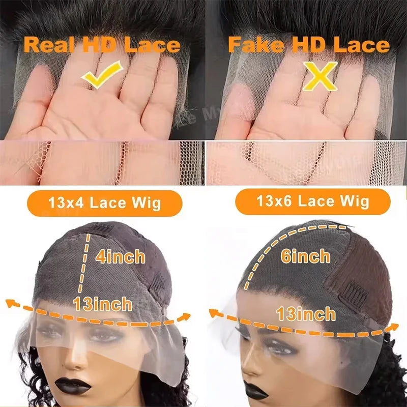 HD Lace Front Wig – Body Wave Brazilian Human Hair, 13x4 & 13x6, 16–40 Inches