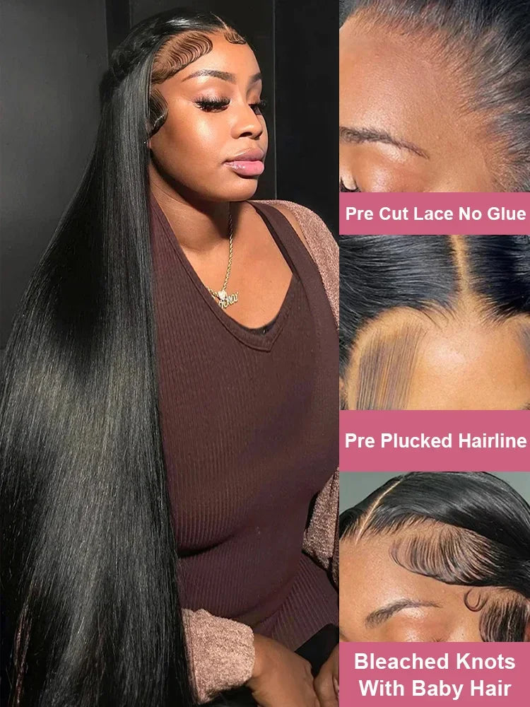 Bone Straight HD Lace Front Wig, 40-46 Inch (2)