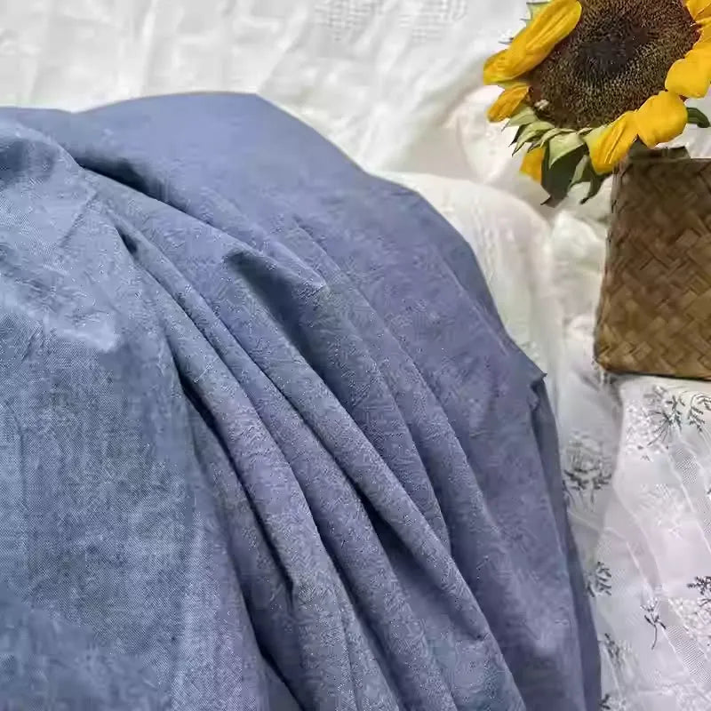 Washed Cotton Plaid Fabric by the Meter