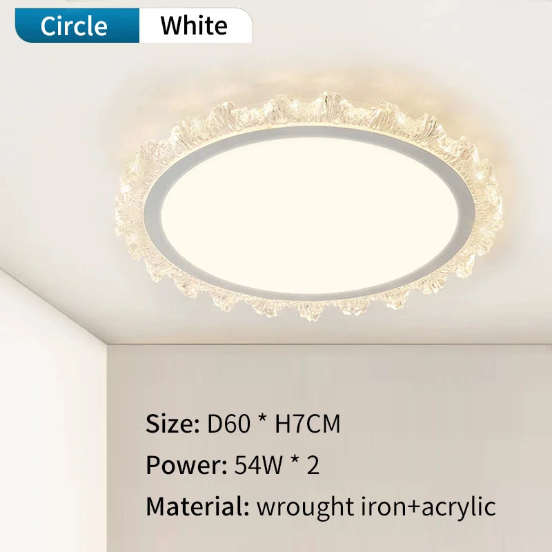 Modern Luxury Ceiling Lamp — Imitation Crystal LED Light for Living Room, Bedroom & Study