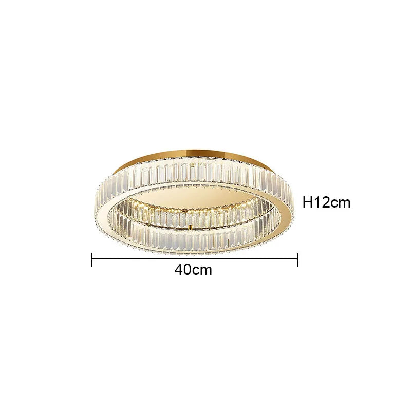 Round Crystal Ceiling Lamp, Luxury