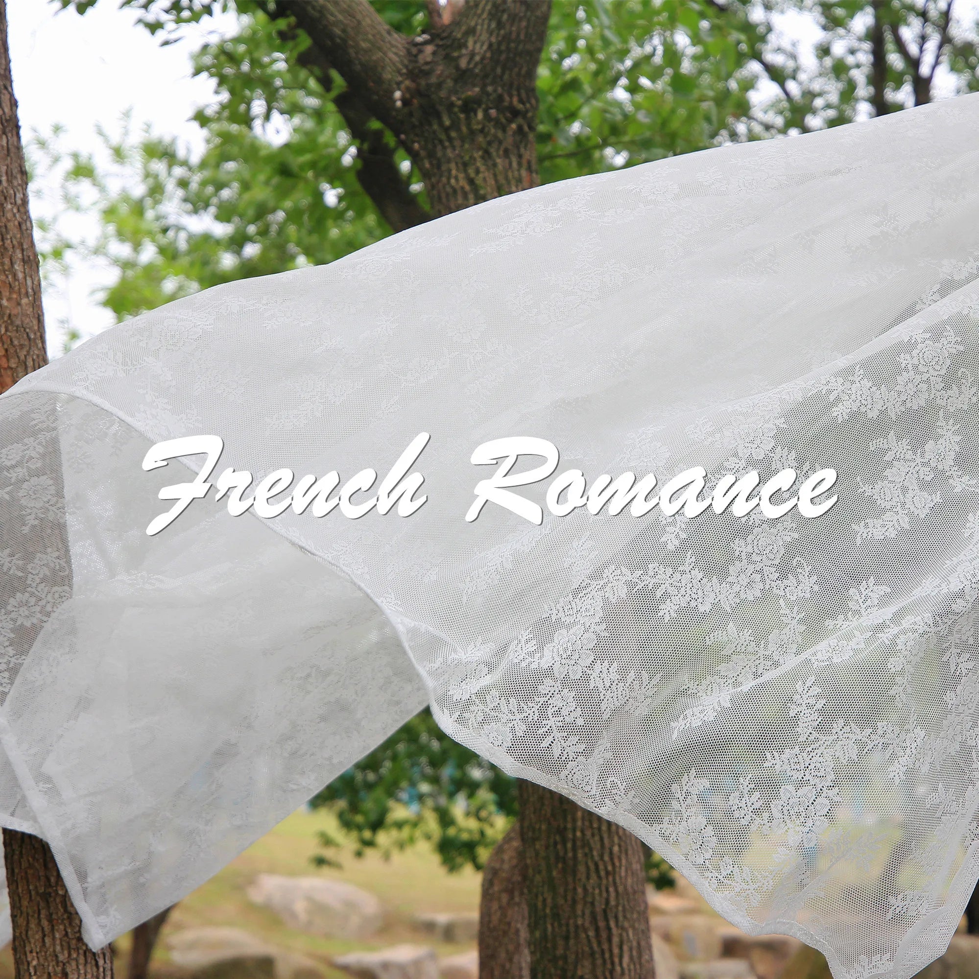 Floral Embroidered Lace Sheer Curtains