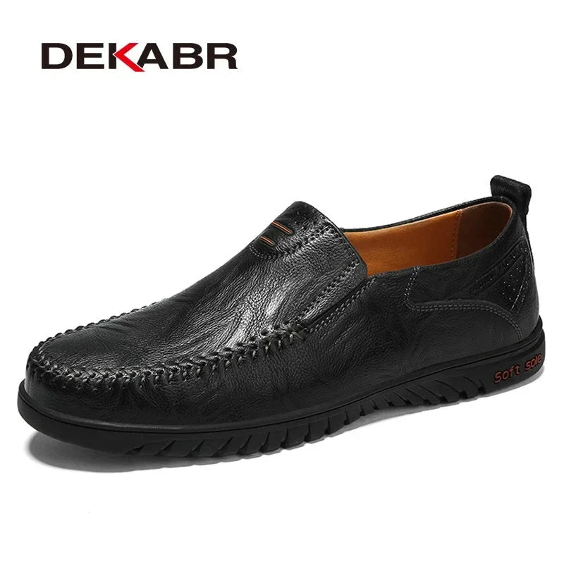 Men's Genuine Leather Slip-On Loafers