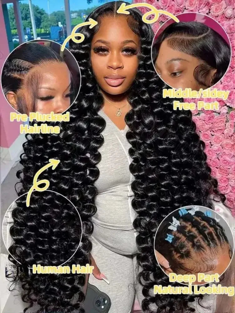 HD Loose Deep Wave Lace Frontal Wig - alternate view
