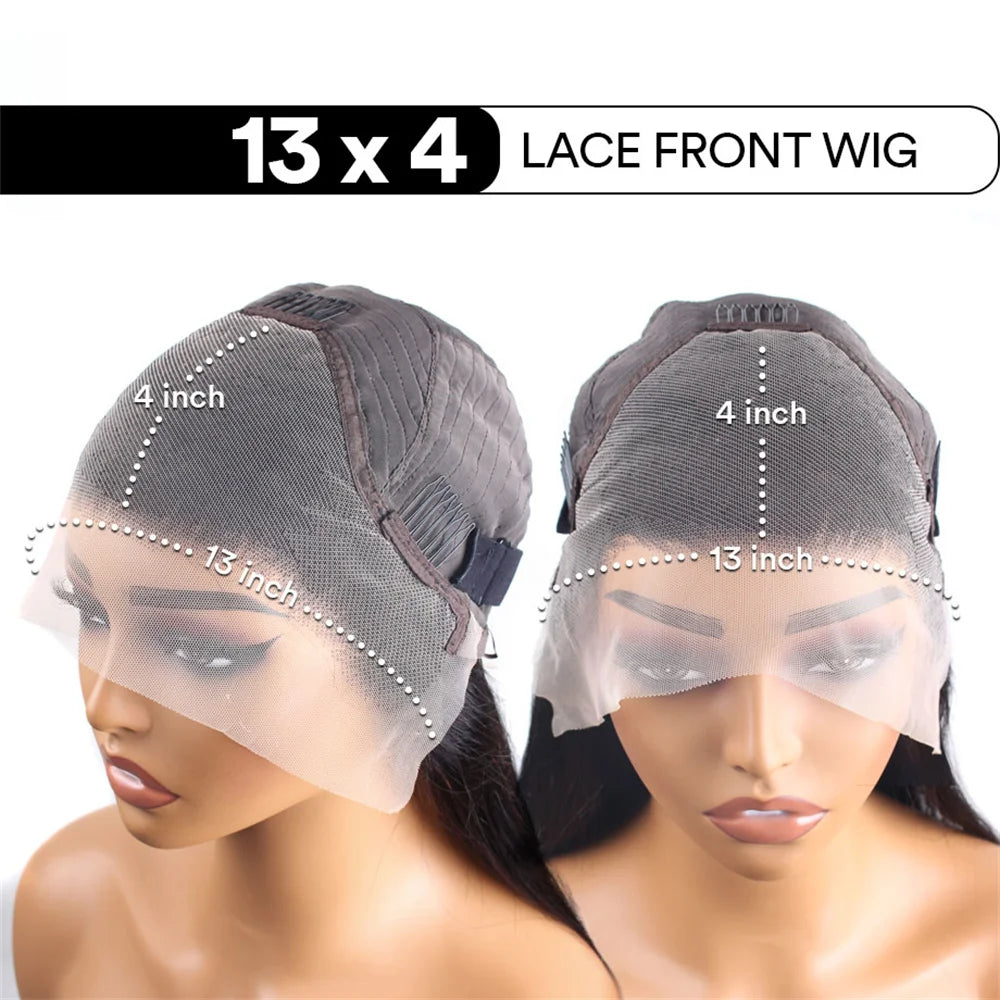 13x4/13x6 HD Body Wave Lace Frontal Wig – Brazilian Human Hair, up to 40"