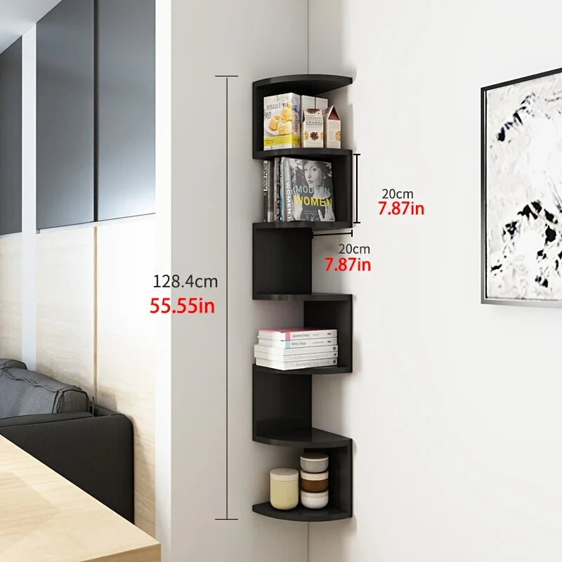 7-Tier Wall-Mounted Corner Shelf - detail view