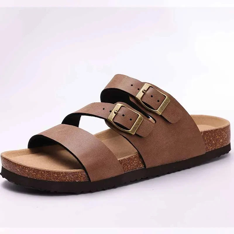 Cork Suede Mules Slippers