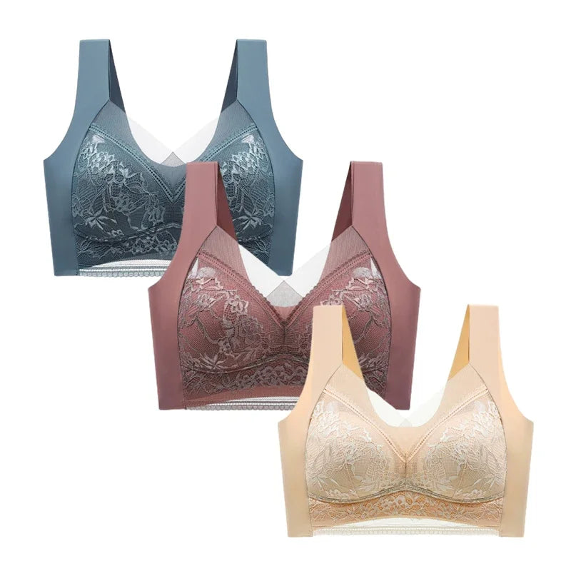 3-Piece Lace Push-Up Bra Set
