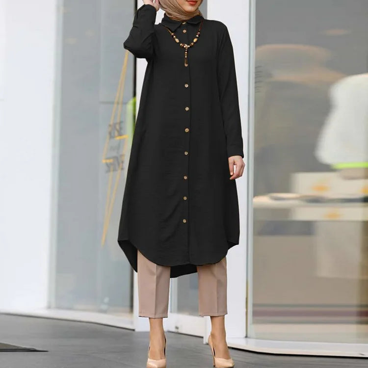 Women's Loose Long-Sleeve Modest Tunic