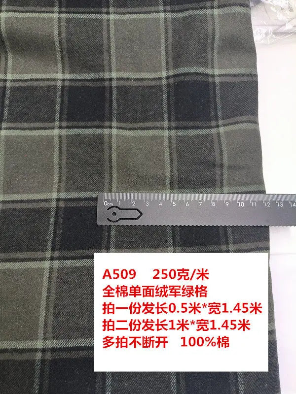 Cotton Twill Plaid Fabric by the Meter