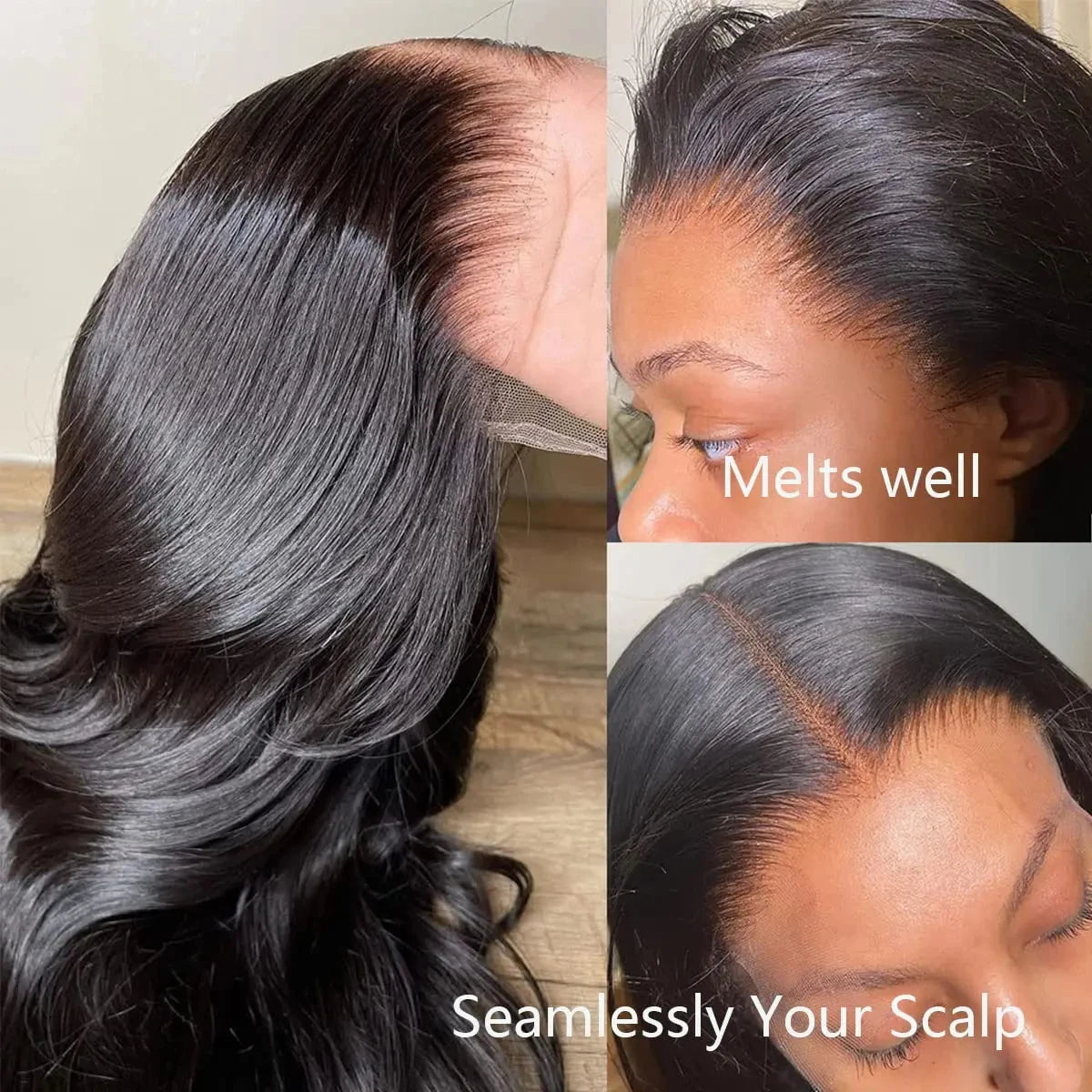 HD Transparent Lace Front Wig, Body Wave - alternate view