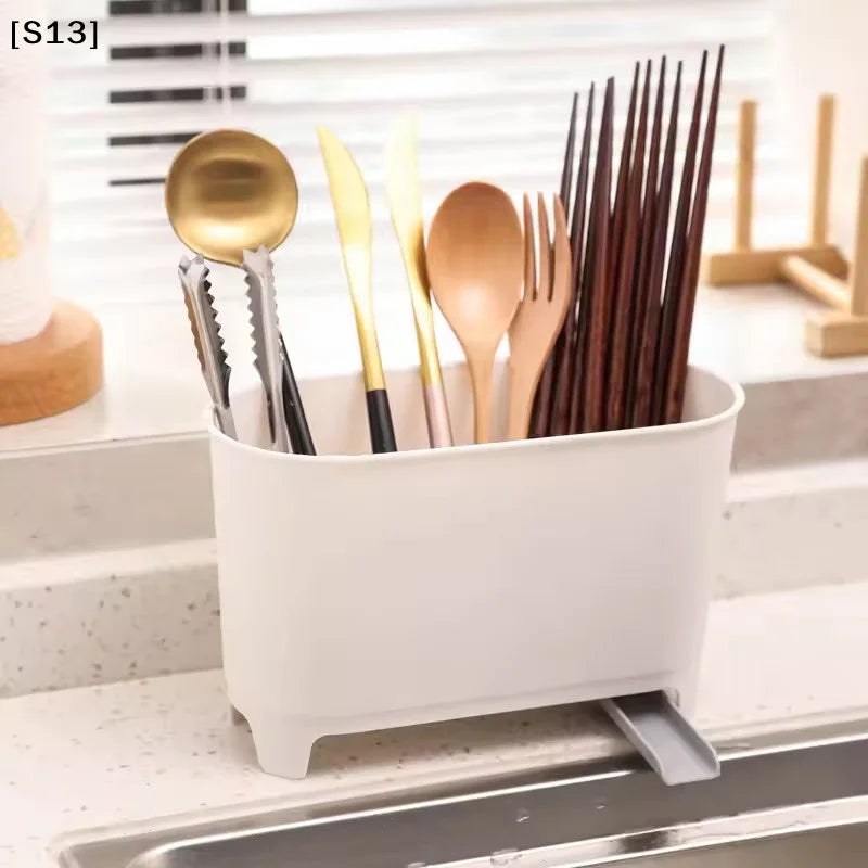 Kitchen Waste Bin Drainable Trash Can Countertop Sink Garbage Cans Home Kitchen Dry Wet Separation Rubbish Bin[Q]Q@