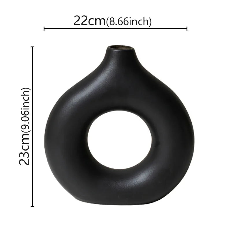 Minimalist Donut-Shaped Flower Vase