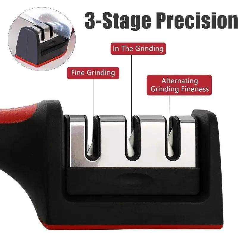 3-Segment Ceramic Knife Sharpener