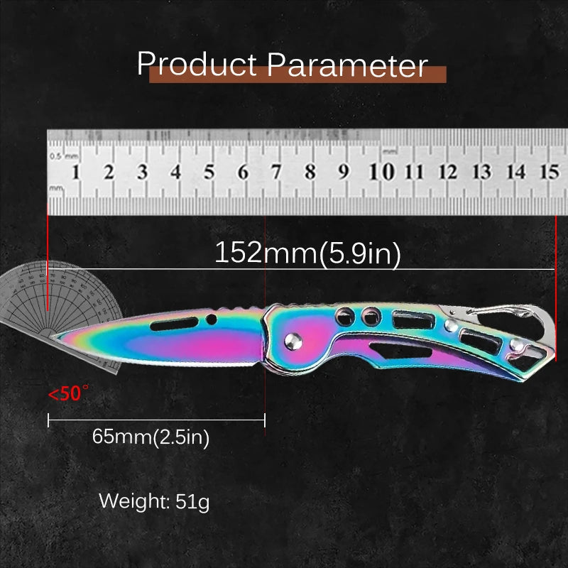 Folding Stainless Steel Fruit Knife - alternate view