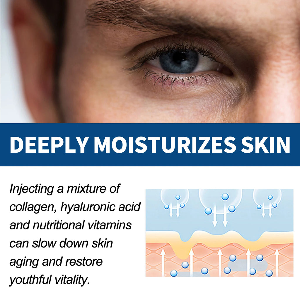 Men's Retinol Collagen Firming Moisturizing Cream Hyaluronic Acid Face Cream Anti-Wrinkle Aging Facial Skin Care Smoothing Hydrating Dry Skin Remedy Reduce Fine Lines Barrier Protection Serum