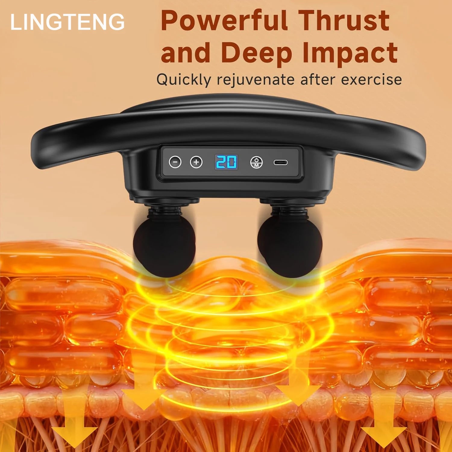 Deep Tissue Massage Gun, 6 Heads - alternate view