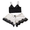 Lace Suspender Pajama Set - detail view