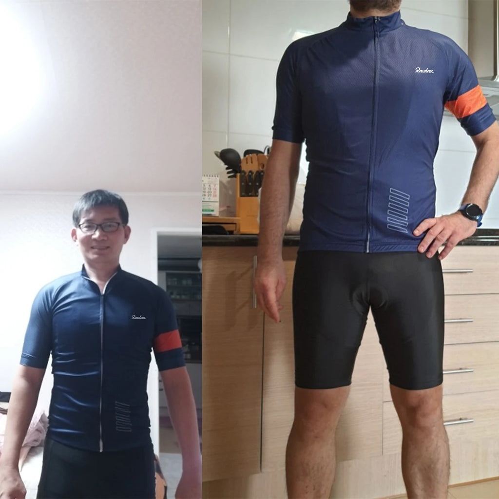 Men's Classic Black Cycling Jersey - detail view