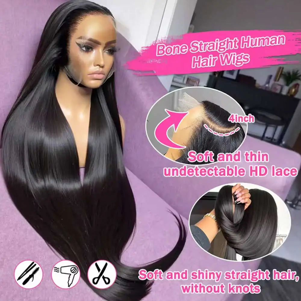 Straight HD Lace Front Human Hair Wig