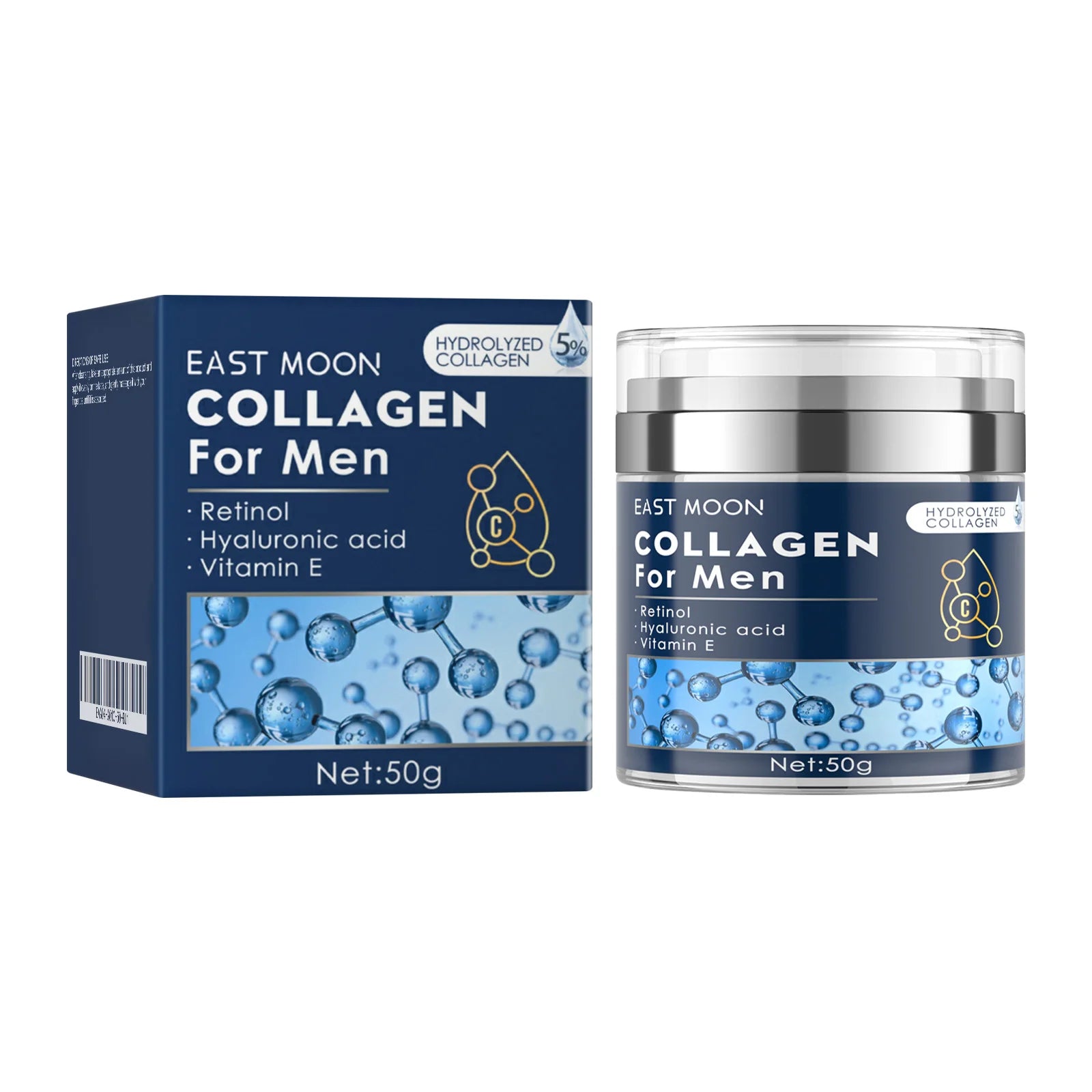 Men's Retinol Collagen Firming Moisturizing Cream Hyaluronic Acid Face Cream Anti-Wrinkle Aging Facial Skin Care Smoothing Hydrating Dry Skin Remedy Reduce Fine Lines Barrier Protection Serum