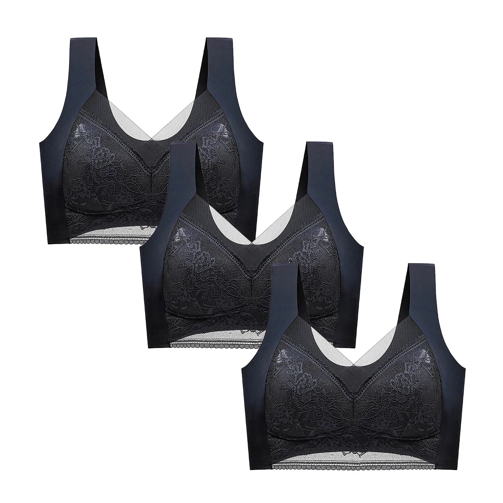 3-Piece Lace Push-Up Bra Set