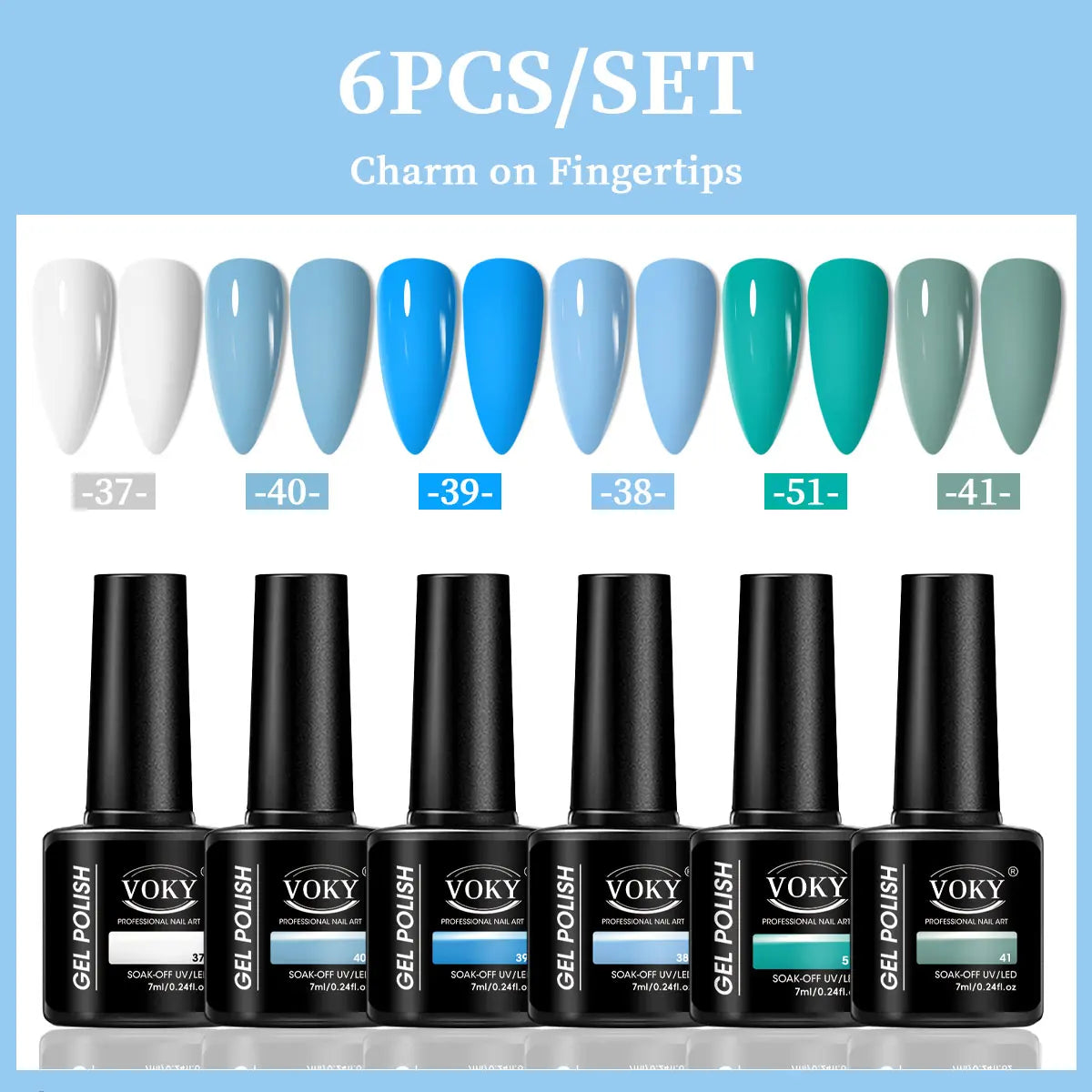 VOKY 6-Piecue Set of Nail Gel, Seasonal Fashionable Nail Gel, The Perfect Gift for Ladies to Give During Festivals