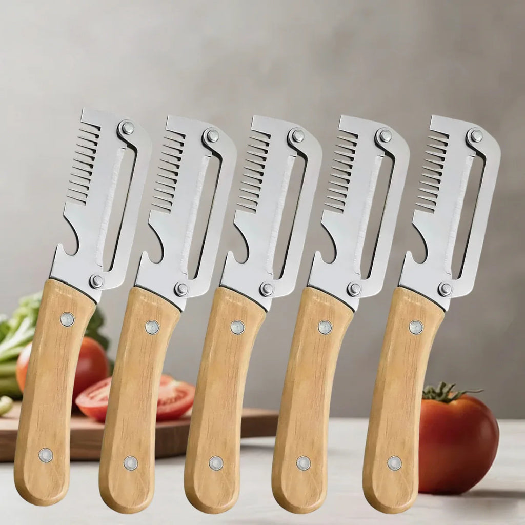 Wooden Handle Vegetable Peeler
